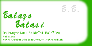 balazs balasi business card